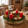 Stråkrans Ø40cm naturlig 5 stk - Adventskrans, dørkrans, påskekranskreation | Floristik24.dk