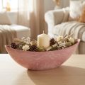 Dekorativ skål planteskål pink 39cm x 12cm H13cm | Floristik24.dk