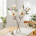 Magnolia Hvide Kunstige Blomsterknopper Dekorationsgren H40cm 2stk | Floristik24.dk