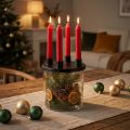 Lysestage glas Stang lysestage dekorationsglas H11cm Ø10cm | Floristik24.dk