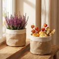 Plantekasse Jute Stofkurv Utensilo Natur Ø21cm H19cm 3stk | Floristik24.dk