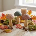 Træsvampe dekorative svampe efterårsdekoration træ assorteret 11×7,5cm 3 stk. | Floristik24.dk