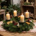Lysestage til tilstopning af metal til adventssort Ø8cm 4 stk | Floristik24.dk