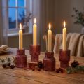 Lysestage glaspind lysestage i Berry H8cm 4 stk | Floristik24.dk