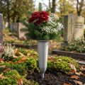 Gravvase sølv 28,5cm | Floristik24.dk