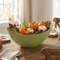 Dekorativ skål plast lysegrøn 39cm x 13cm H13cm 1 stk | Floristik24.dk
