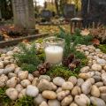 River Pebbles naturlig creme 3-5cm 1kg | Floristik24.dk