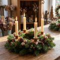 Lysestagelys adventsstjerne brun Ø9,5cm 4stk | Floristik24.dk