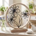 Metal blomster borddekoration træ metal fjeder dekoration H19cm | Floristik24.dk