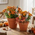 Dværg dekoration med blomster blomsterprop træ 4×10,5cm 12stk | Floristik24.dk