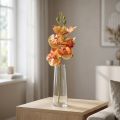 Kunstig orkidé Phalaenopsis flammet rød gul 78cm | Floristik24.dk