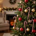 Juletræspynt slik stok 18cm 12stk | Floristik24.dk
