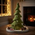 Kunstigt juletræ grangrønt flokket 45cm | Floristik24.dk