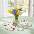 Scatter dekoration træblomster snegle vandkander pink 4cm 36 stk. | Floristik24.dk