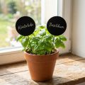 Dekorative trætavlepæle, runde, sorte, Ø6 cm, L15 cm, 12 stk. - Kreativ dekoration til blomsterarrangementer og gaver | Floristik24.dk