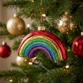 Glas Regnbue Ornament - Festlig juletræsdekoration med skinnende farver | Floristik24.dk