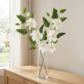 Kunstig klematisgren med blomster til elegant og vedligeholdelsesfri dekoration, 81 cm, 2 stk. | Floristik24.dk