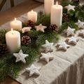 Kokosstjernedekoration Kokosstjerner Hvidvasket 5cm 30 stk | Floristik24.dk