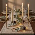 Lysestage til lysbakke champagne metal 37 × 17 × 18cm | Floristik24.dk