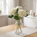 Hortensia, silkeblomst, kunstig blomst til bordpynt hvid, grøn L44cm | Floristik24.dk