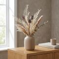Valmuefrøkapsler, dekorative tørrede blomster, kunstig bregne, cremefarvet, 63 cm – Elegant dekoration til hjem og bryllup | Floristik24.dk