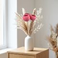 Tørrede blomster dekorative klokkekopper på stilk pink 42cm 3 stk | Floristik24.dk