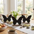 Borddekoration trædekoration sommerfugl sort naturlig 15 cm 6 stk. | Floristik24.dk