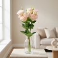 Kunstige blomster Eustoma Lisianthus pink creme 52cm 5 stk | Floristik24.dk