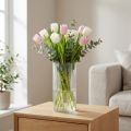 Højkvalitets glasvase til dekorativt arrangement i moderne hjem, 24 cm | Floristik24.dk