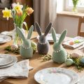 Påskeharepynt med perlekæde, hare til stue og påskebord, 13 cm, 3 stk. | Floristik24.dk
