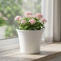 Plastpotte “Irys” hvid Ø25cm H21cm 1 stk | Floristik24.dk