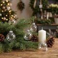Mini julekugler glas retro transparent Ø3cm 22 stk | Floristik24.dk