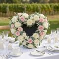 Blomsterskum hjerte sort 33cm 2 stk bryllup dekoration | Floristik24.dk