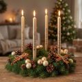 Julelys pindelys Julecreme 25cm 4 stk | Floristik24.dk