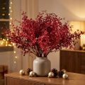 Eukalyptusbusk rød kunstig plante eukalyptus 28cm 3stk | Floristik24.dk