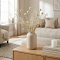 Tørt græs kunstigt pampasgræs allium creme, beige H60cm | Floristik24.dk