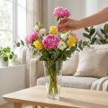 Glasvase konisk blomstervase gennemsigtig Ø10cm H20cm | Floristik24.dk