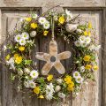 Blomst til at hænge, trædekoration med mønster, forårsdekoration natur, hvid H19,5cm | Floristik24.dk