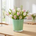 Glaspotte Ø11,5cm H10,8cm mintgrøn | Floristik24.dk