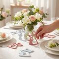 Scatter dekoration engel pink/hvid 24 stk | Floristik24.dk
