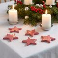 Træstjernedekoration Julepynt stjerner pink glans Ø5cm 8 stk | Floristik24.dk