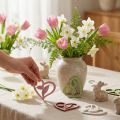 Træhjerter dekorative hjerter træ pink grøn hvid 5,5cm 18 stk | Floristik24.dk