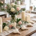 Sisal hjertecreme 5cm 24 stk | Floristik24.dk