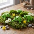 Frødekoration figur grøn borddekoration dekoration butiksvindue 7,5cm 9stk | Floristik24.dk