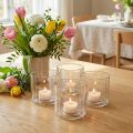 Lysestage glaslanterne klar Ø9,5cm H9cm 6stk | Floristik24.dk