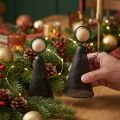 Englefigur Jul Metal Sort Natur 15,5cm 2stk | Floristik24.dk
