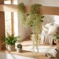 Tillandsia dekorativt hængende Tillandsia kunstgrøn hvid 180cm | Floristik24.dk