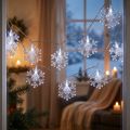 LED vinduesdekoration jule kold hvid til batteri 25×90cm | Floristik24.dk