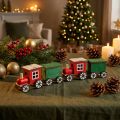 Juletog jernbanedekoration trælokomotiv H7,5cm 4 stk | Floristik24.dk