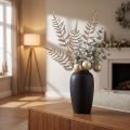 Kunstig dekorativ bregne champagne metallic L85cm 2stk | Floristik24.dk